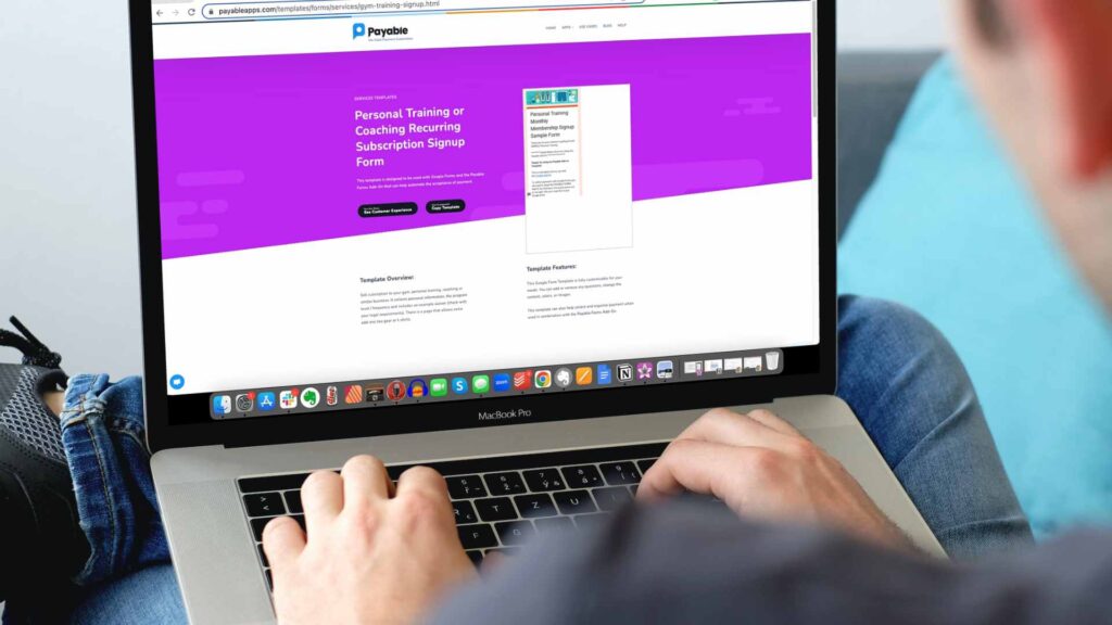 Gym Training Signup Template